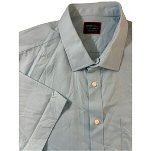 Untuckit Shirt Mens 2XL‎ XXL Blue Stretch Lightweight Button Up Casual